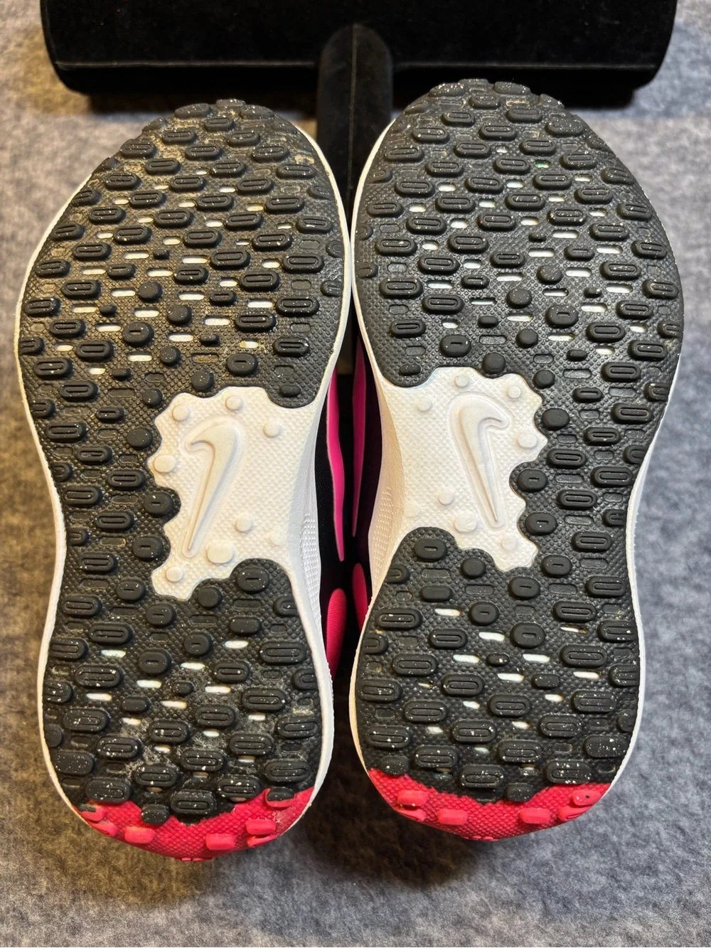 Nike Kids Black and Hot Pink Lightweight Sneakers 9C
